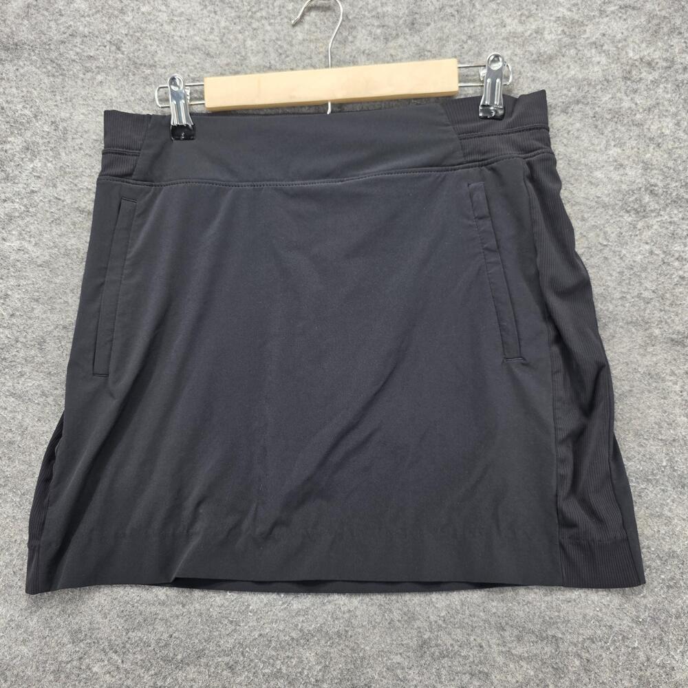 Athleta Skort Womens 8 Black Athletic Golf Tennis Pull On Pockets Stretch